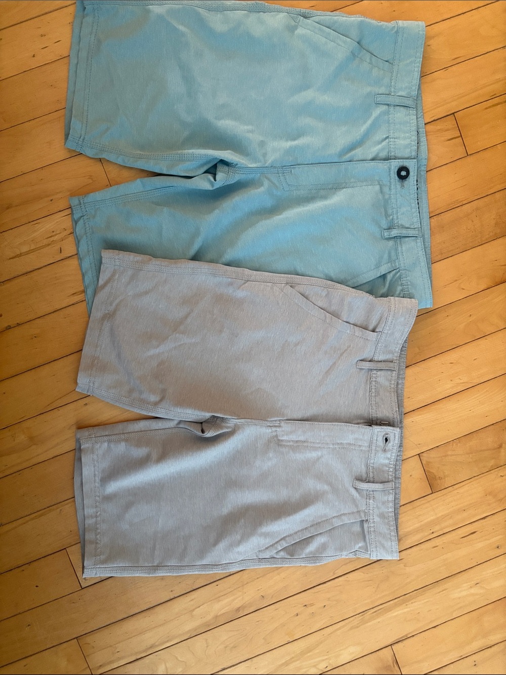 Boys Chino Shorts in Light Blue and Light Gray